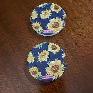 Simply Southern Set of 2 “Sunflowers” Car Coasters New